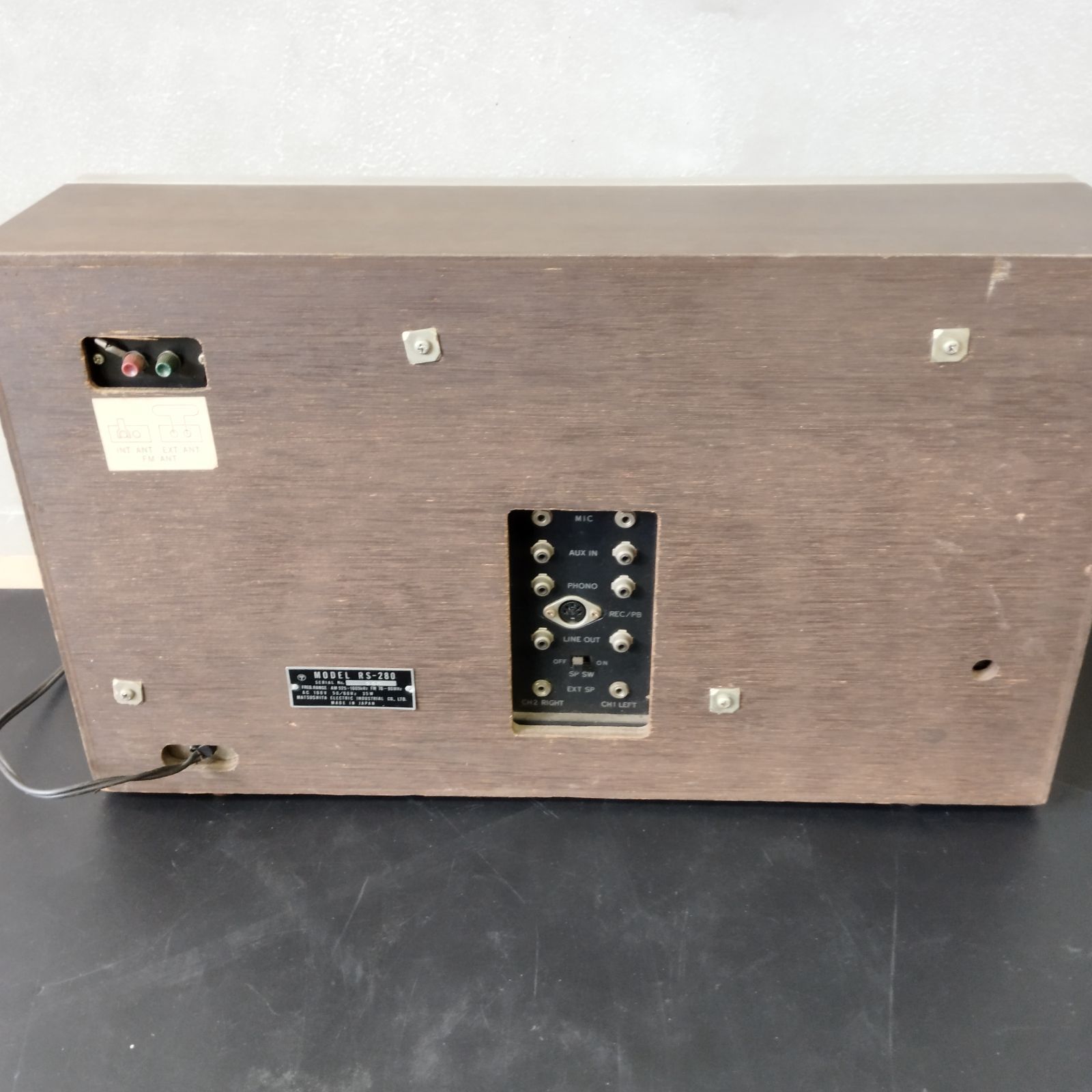 S18637]（ジャンク）National AM/FM 本棚ステレオカセットRS-280