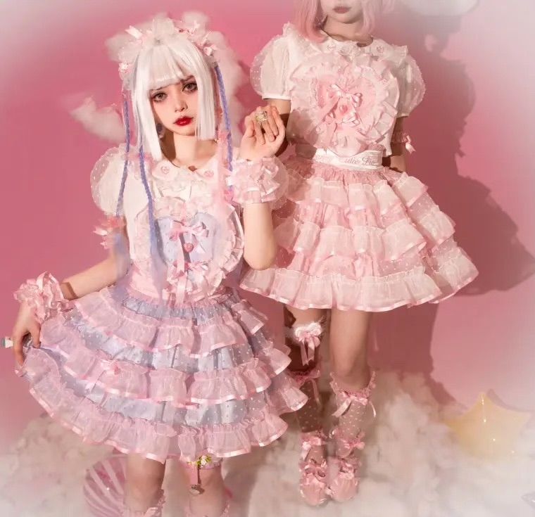 ゆめかわ アイドル衣装風ワンピース ロリータ コスプレ メイド服 ゆめかわ アイドル衣装風ワンピース ロリータ コスプレ メイド服
