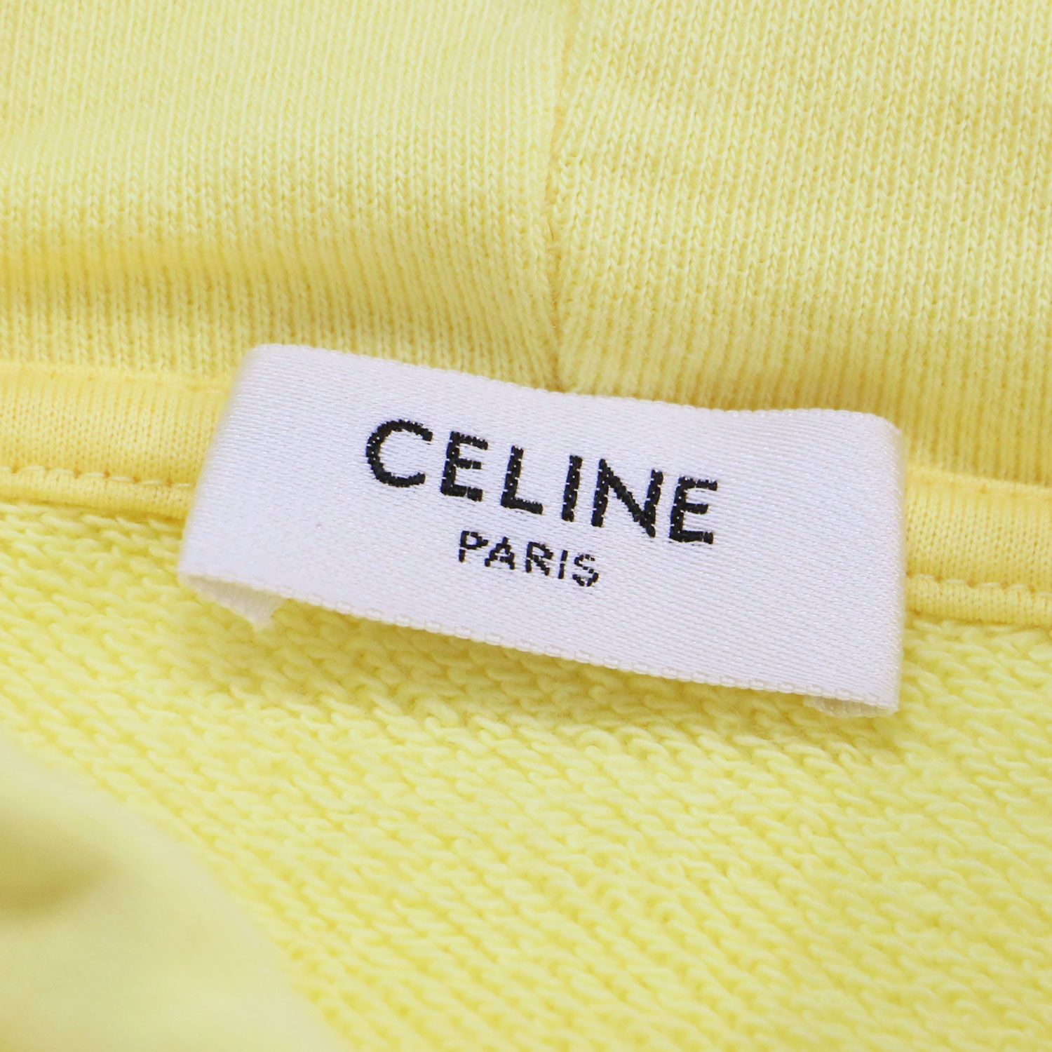 CELINE セリーヌ パーカー イエロー サイズ:XXS / ロゴ プリント