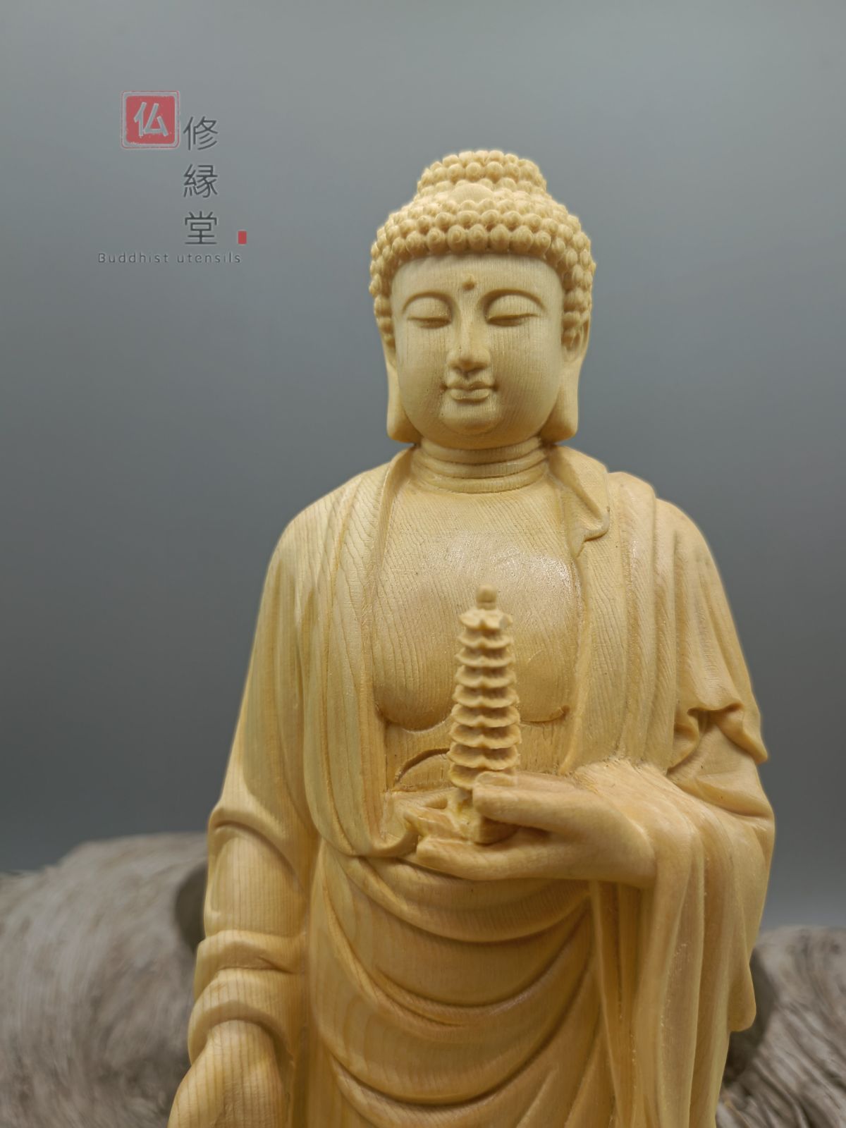 【修縁堂】【仏教美術・仏像】檜木製・瑠璃薬師立像 木彫仏教 修縁堂】新作 高品質 彫刻仏像 薬師如来 薬師瑠璃仏 仏教木彫
