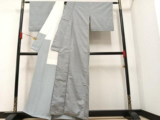 平和屋着物●結城紬　色無地　利休鼠色　正絹　逸品　AAAZ2436ph 平和屋着物○結城紬 色無地 利休鼠色 正絹 逸品 AAAZ2436ph - メルカリ