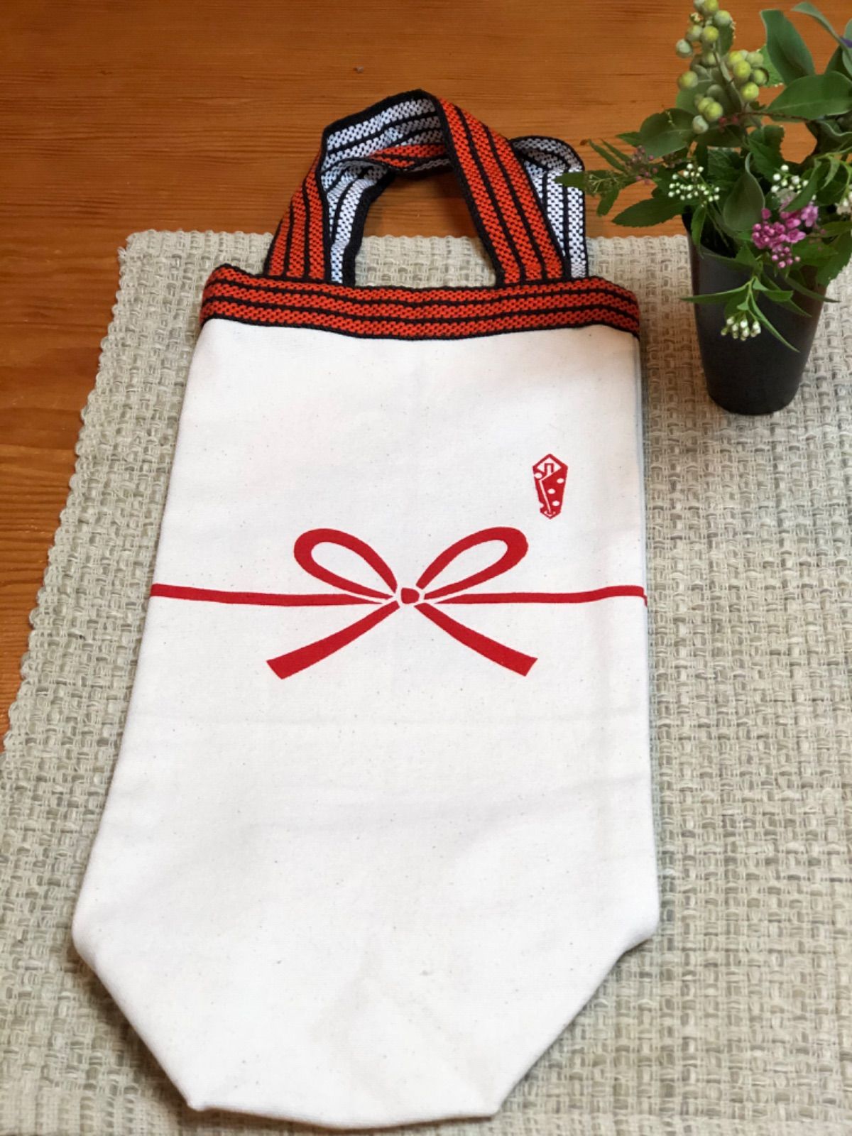 四合瓶日本酒用トートバック 紺地・白地｜新品 - メルカリ
