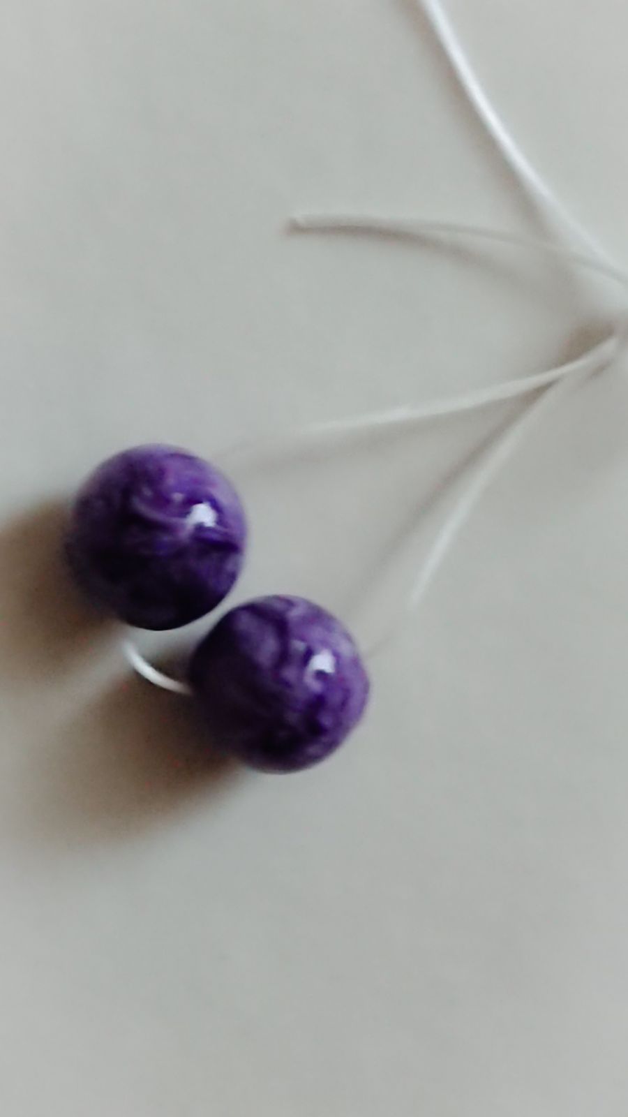 天然石 チャロアイト 11mm珠 2個セット