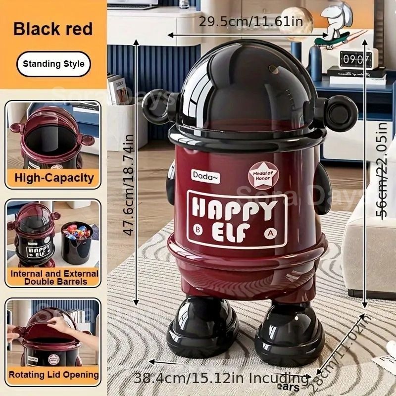 ゴミ箱 ダストボックス 宇宙飛行士 キャラクター 蓋付き ユニーク