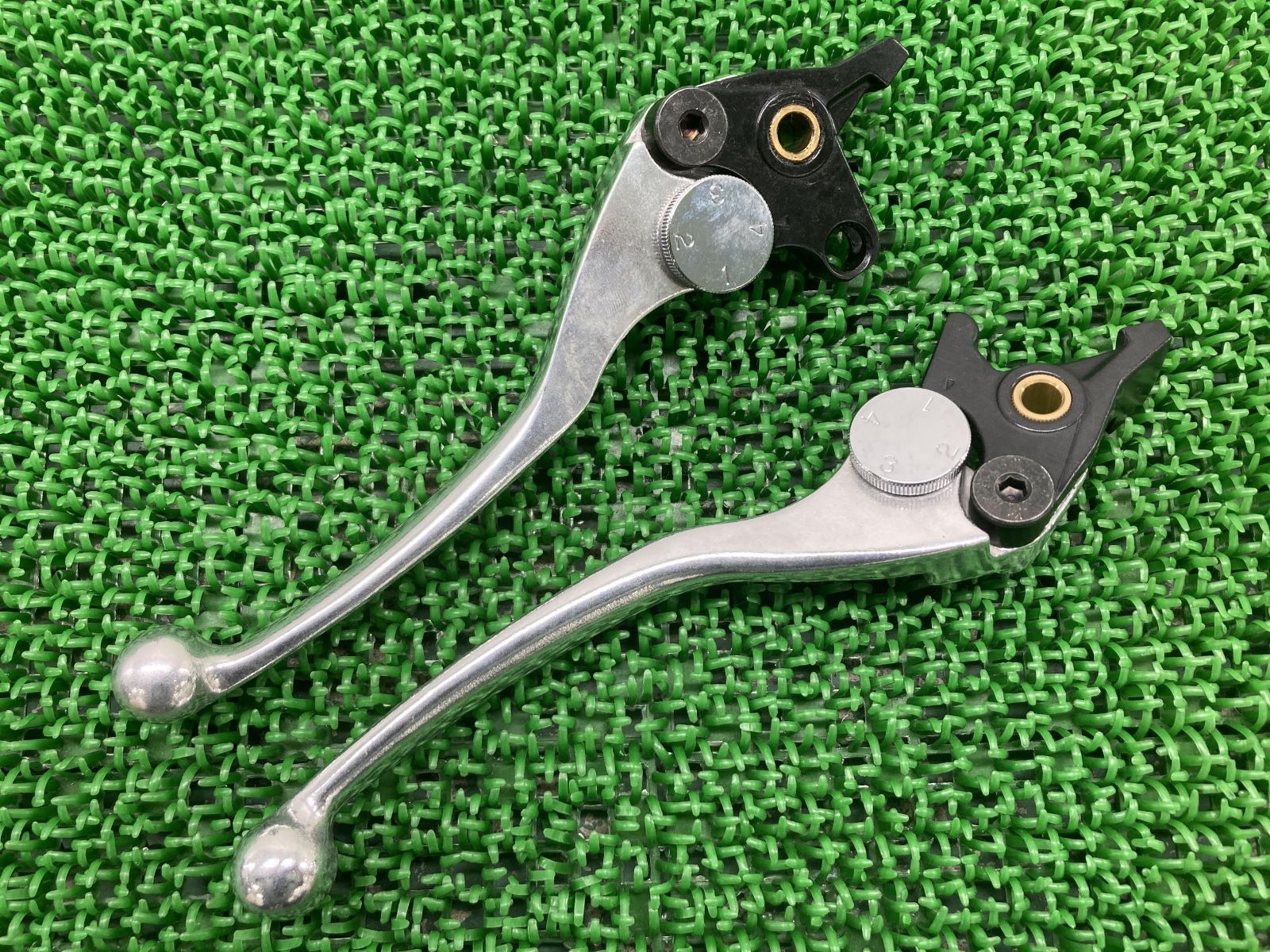 ZRX1200R レバー 左右 カワサキ 純正 バイク 部品 ZRT20A ブレーキレバー クラッチレバー コンディション良好 曲がり無し 品薄 車検 Genuine:22315535