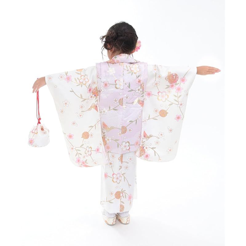 七五三 3歳 女の子 キョウエツ　着物 セット 被布 小物 フルセット くすみ Amazon | [KYOETSU] [キョウエツ] 着物セット 七五三用 3歳用