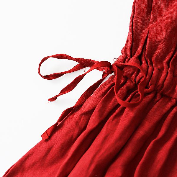 nest Robe ネストローブ リネンギャザー2wayワンピース F/レッド 前後