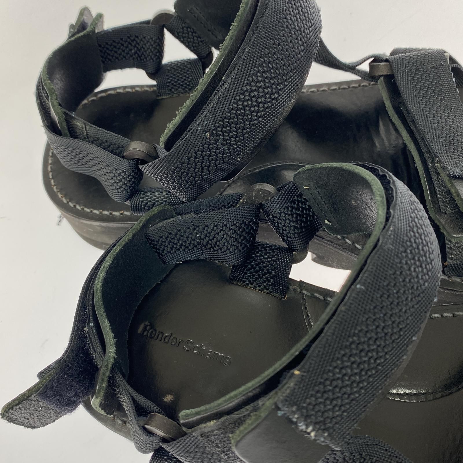 Hender Scheme webb レザーサンダル 6 ブラック - メルカリ