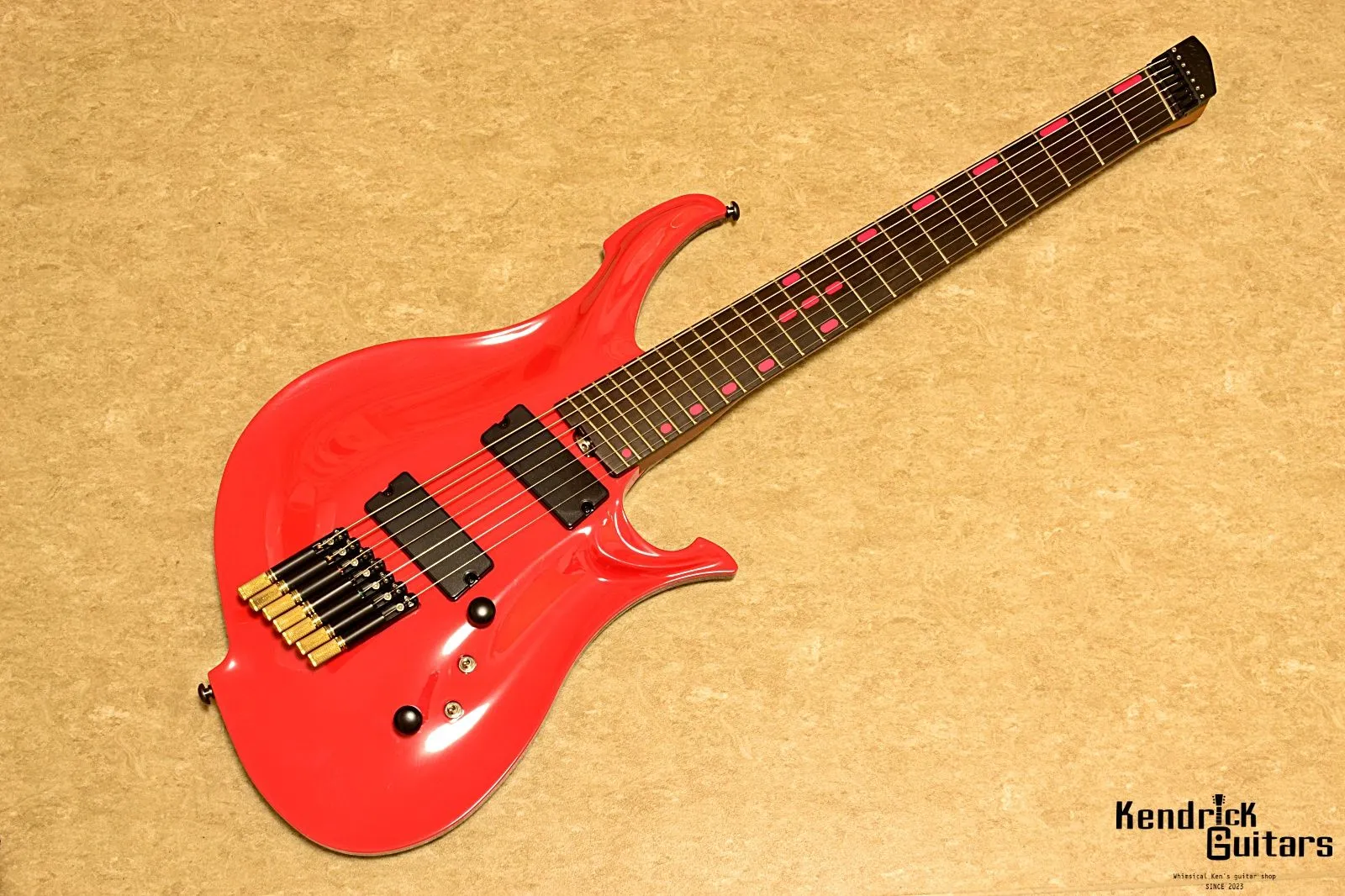 ヘッドレス ハイブリットナイロン弦 7弦ギター 志田工房オーダー品