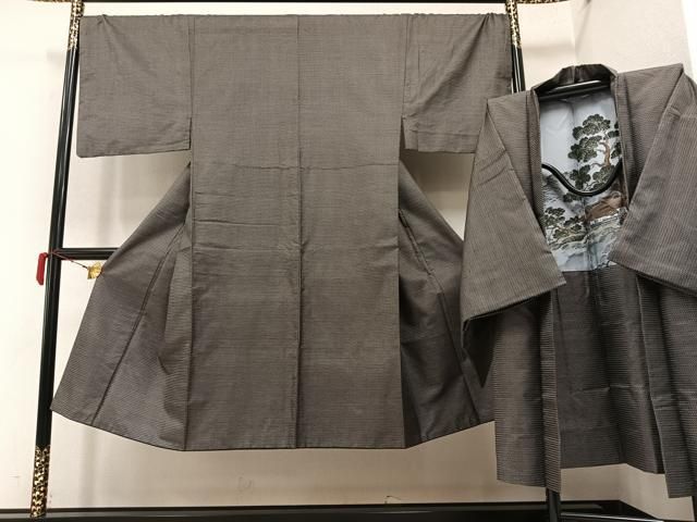 平和屋着物●男性　本場大島紬　アンサンブル　総詰め　正絹　逸品　AAAY5931ph 平和屋着物○男性 本場大島紬 アンサンブル 総詰め 正絹 逸品