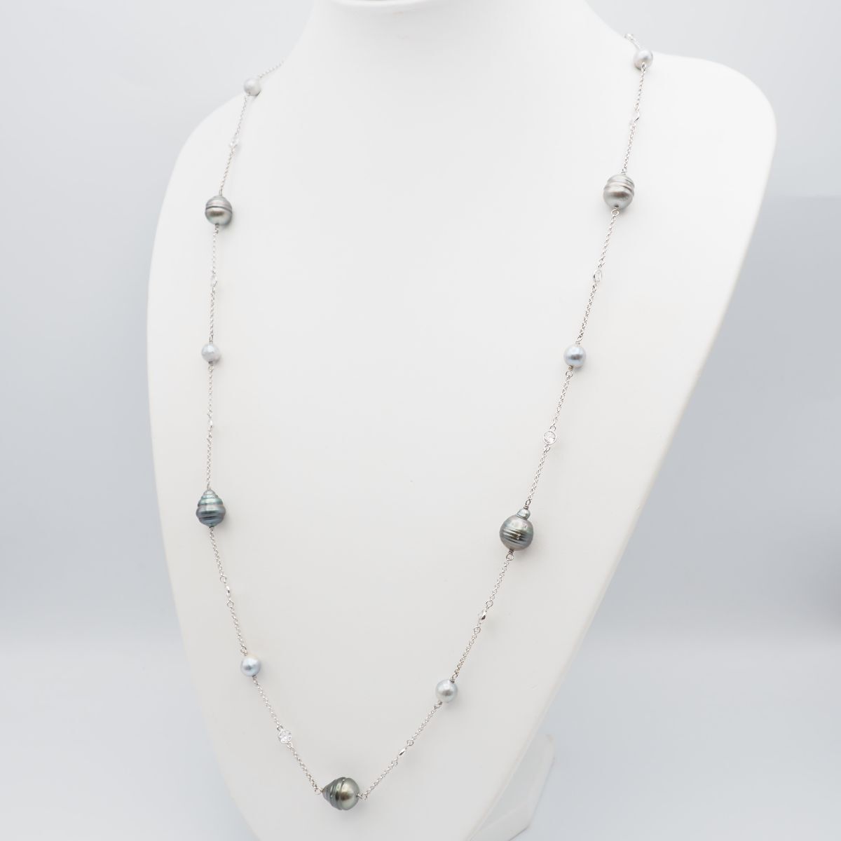 美品✨淡水 バロック ベビー ケシパール ネックレスシルバー刻印 8~11mm 美品✨淡水 バロック ベビー ケシパール ネックレスシルバー刻印