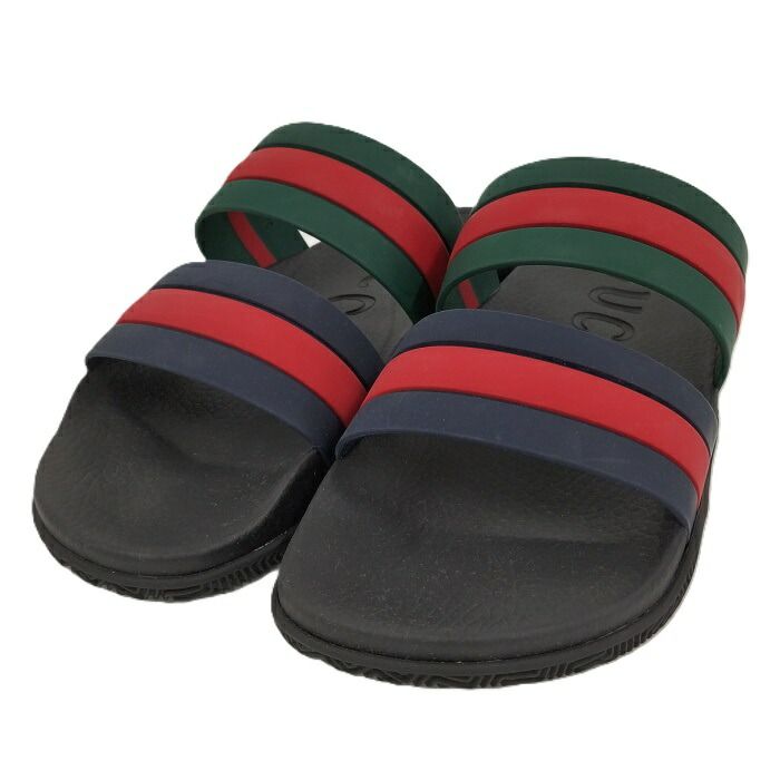 GUCCI ウェブスライド サンダル シェリーライン ラバー 692381 表記サイズ8
