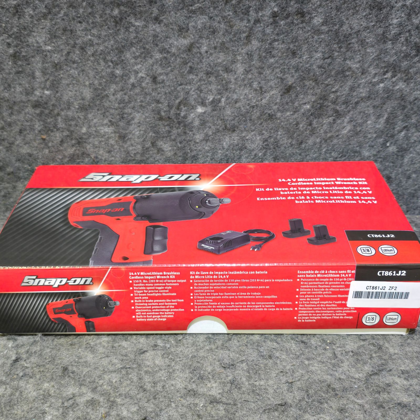スナップオン Snap-on 充電式インパクトレンチ CT861J2 3 8sq 充電器 バッテリ2個 元箱あり 赤 桶川店 LAWEED_CL