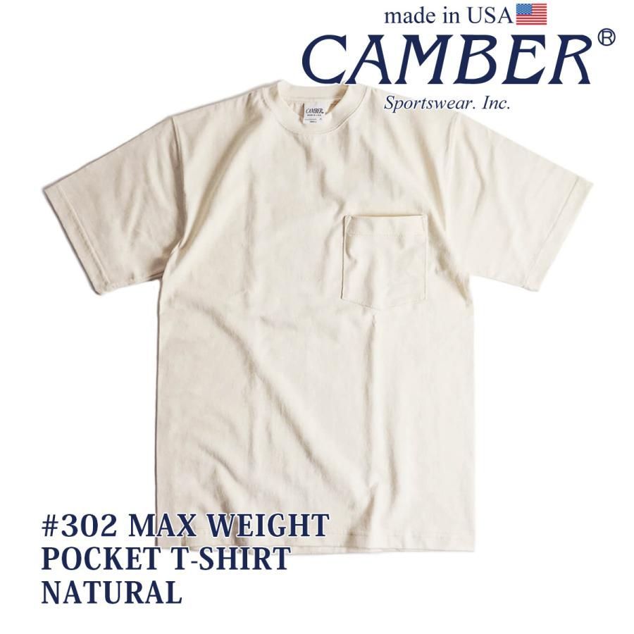 新品 CAMBER #302 キャンバー ポケットTシャツ ナチュラル XL