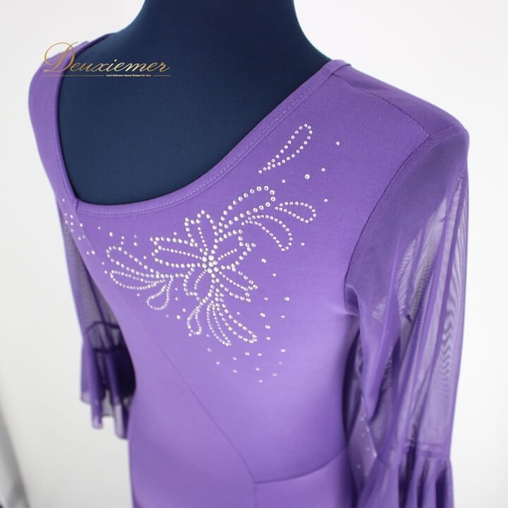 【美品 社交ダンス衣装】ワンピース ドレス solo ICHIOKU 紫 美品 社交ダンス衣装】ワンピース ドレス solo ICHIOKU 紫 美品 社交