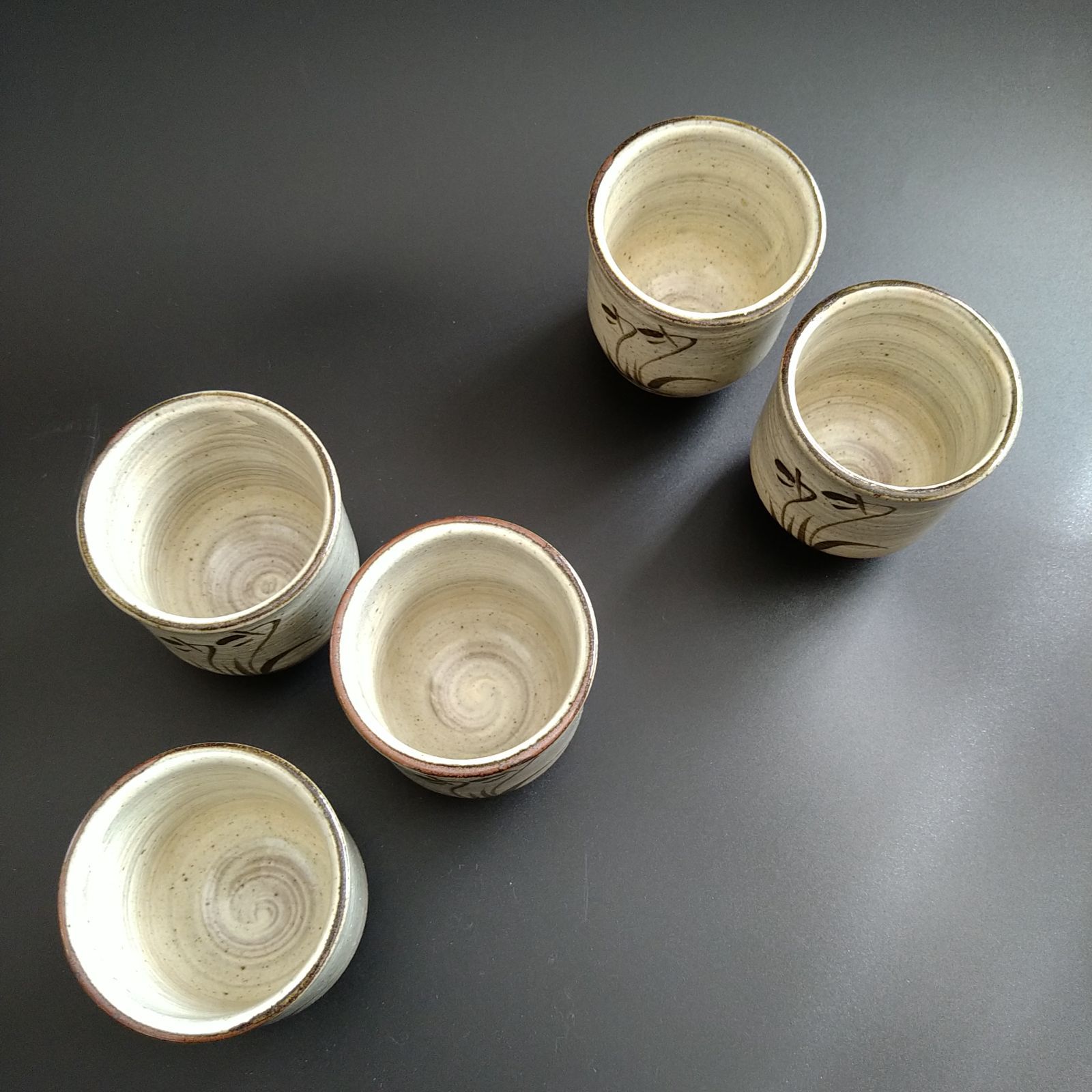 アンティーク 陶器 未使用保管品【唐津焼】 辰山窯造 唐津茶碗 陶器 茶器 安い 未使用保管