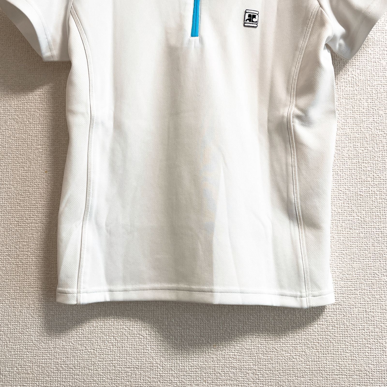 Courreges クレージュ ハーフジップ ウェア トップス ロゴ 刺繍