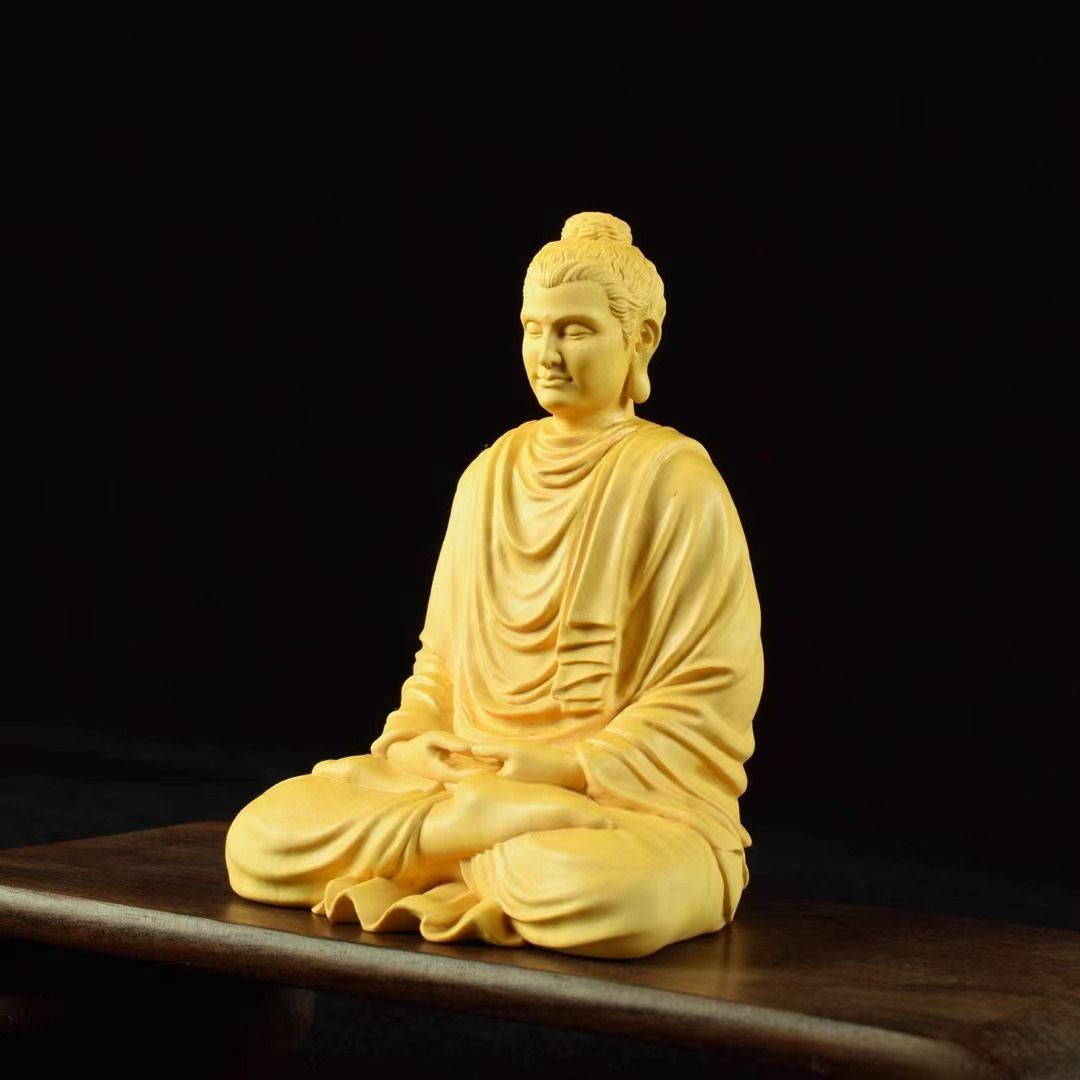 特上彫 仏教工芸品 釈迦牟尼 木彫仏像 仏師彫り 災難除去 彫刻 置物