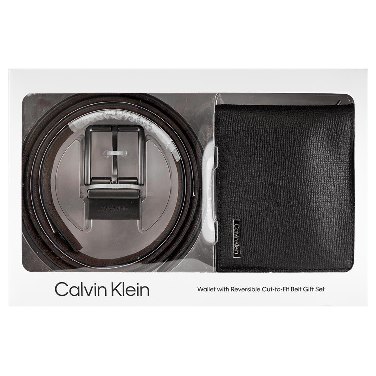 Calvin Klein カルバンクライン ベルト＆二つ折り財布セット 41CK240002 2 PIECE BOXED REVERSIBLE SMOOTH BELT WITH SAFFIANO WALLET メンズ 男性 ギフトセット BLACK ブラック