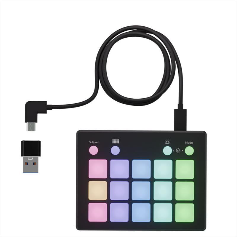 エアリア 15 KEY s ENHANCER ショートカットキー 15キー USB接続 TypeC 動画 画像 編集 SD-PAD15 0