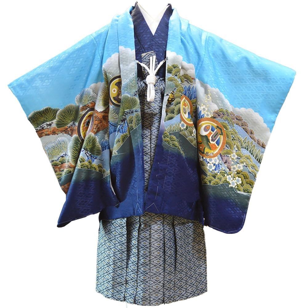 部坂呉服店ＨＥＳＡＫＡ 七五三 着物 男の子 5歳 13点 セット | 16 水色 鷹に富士