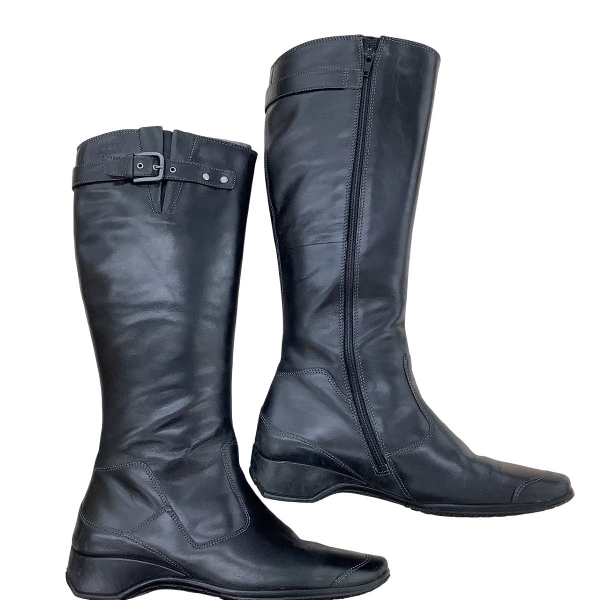 ecco エコー レディース ロングブーツ SIZE 39 24.5cm ブラック