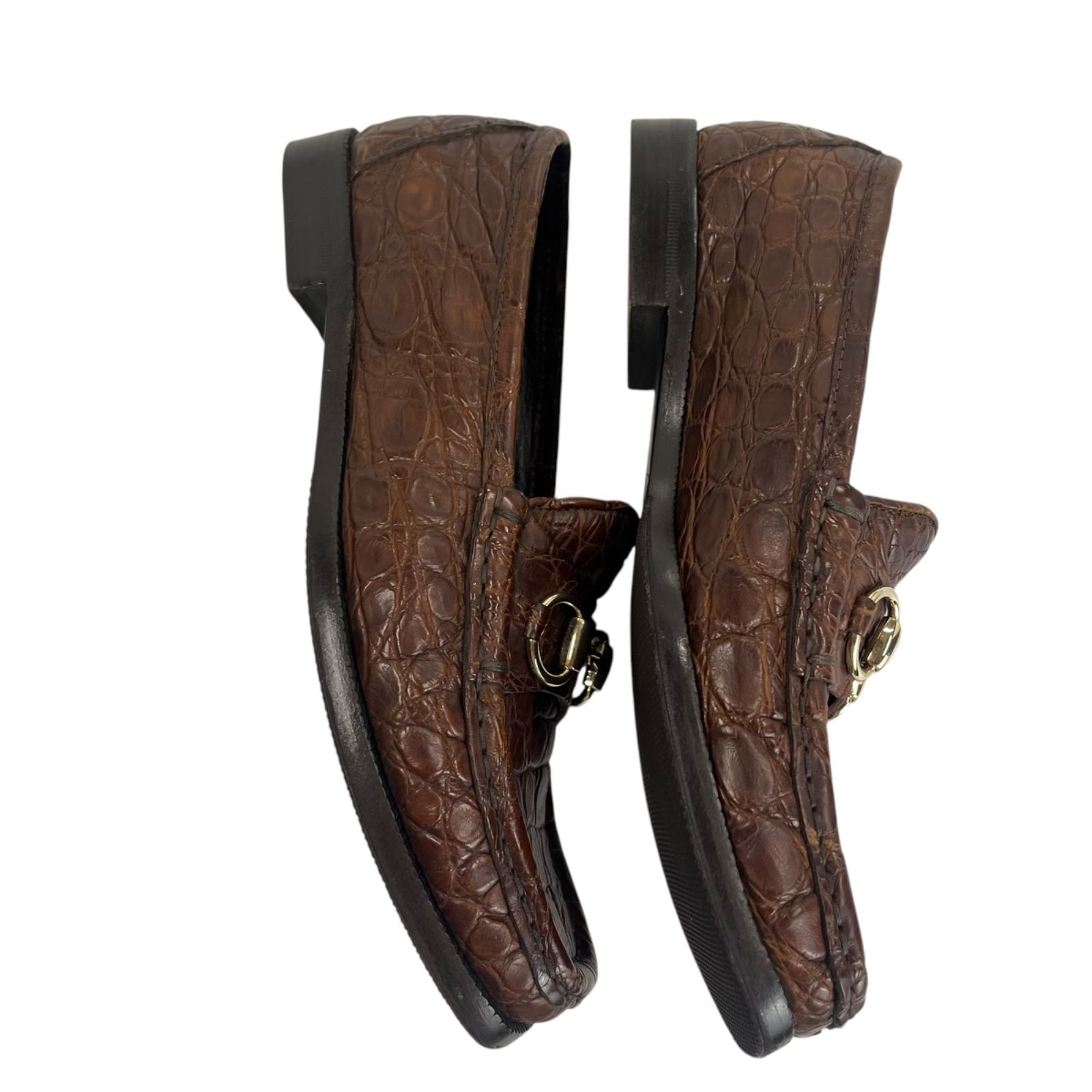 GUCCI クロコダイル ホースビット ローファー　373627 GUCCI - グッチ GUCCI 革靴 レディース ブランド クロコダイル