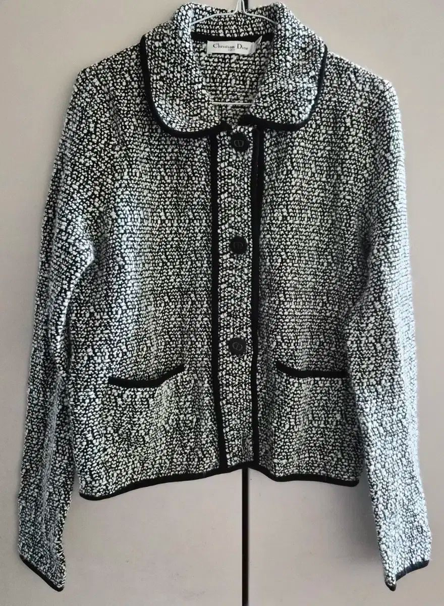 クリスチャン ディオール ツイード ジャケット ブラック アンド 白