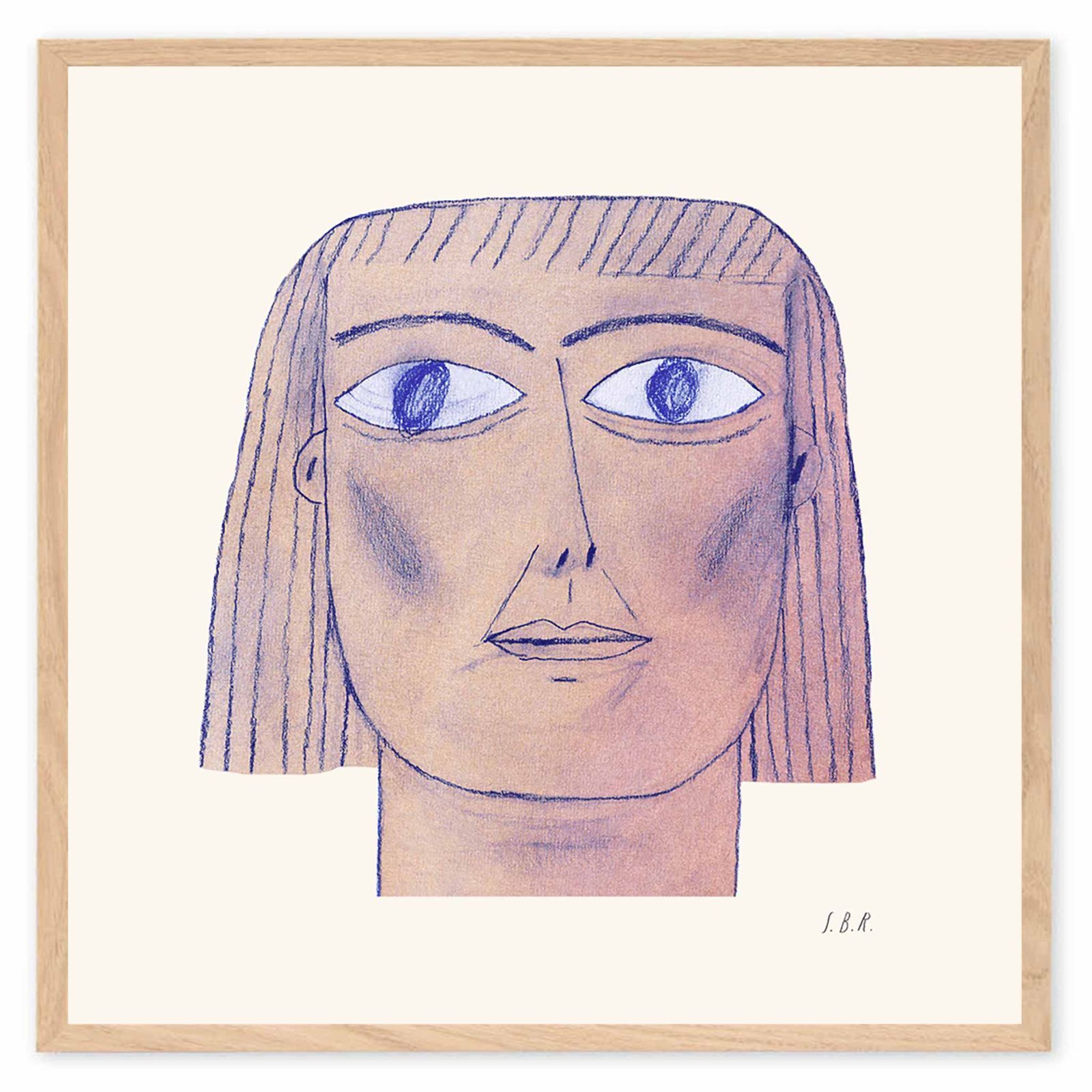 The Poster Club アートポスター 50×50cm Blue Lady ポスタークラブ