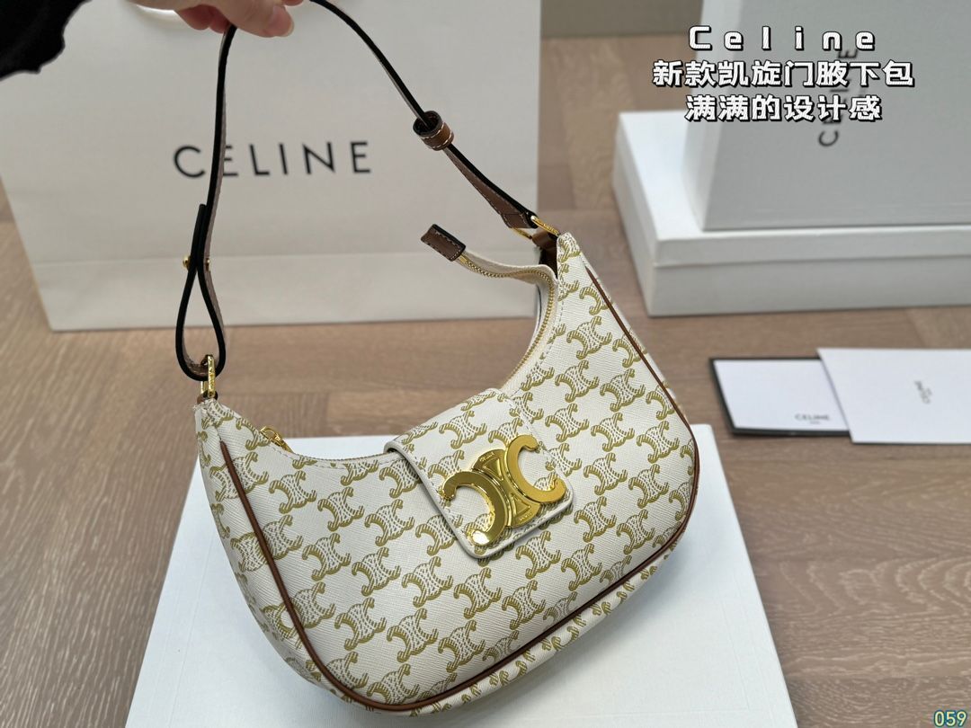 4️⃣カラー¥1360配箱 Celineセリーヌ脇バッグ デザイン感