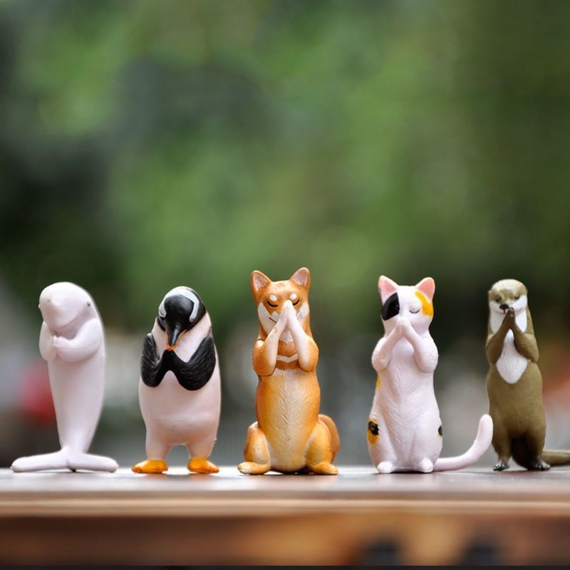 動物置物19点セット 動物置物 5点セット 祈り動物 動物 置物 妖精ガーデン 造園装飾 - メルカリ
