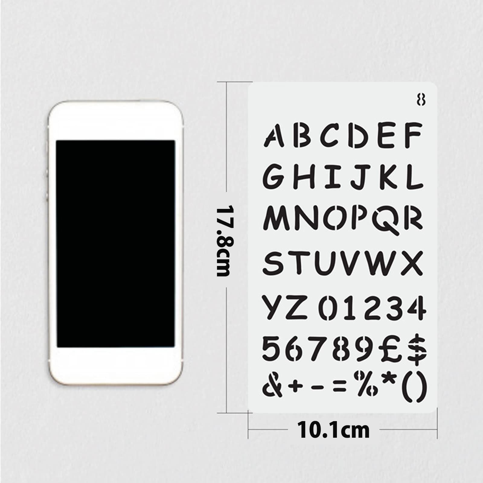 No.16 送料無料 ステンシルシート 縦5cm アルファベットセット No.16 送料無料 ステンシルシート 縦5cm アルファベットセット