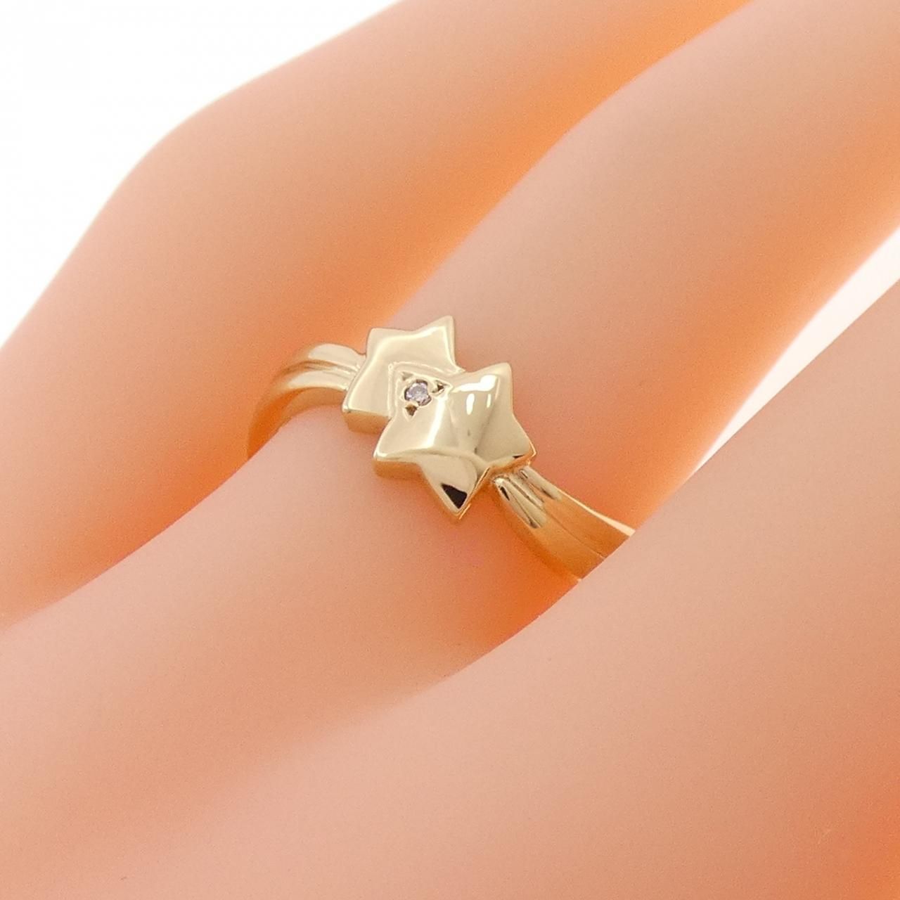 K18YG スター ダイヤモンド リング 0.005CT FORTGASGNV_COM_BR