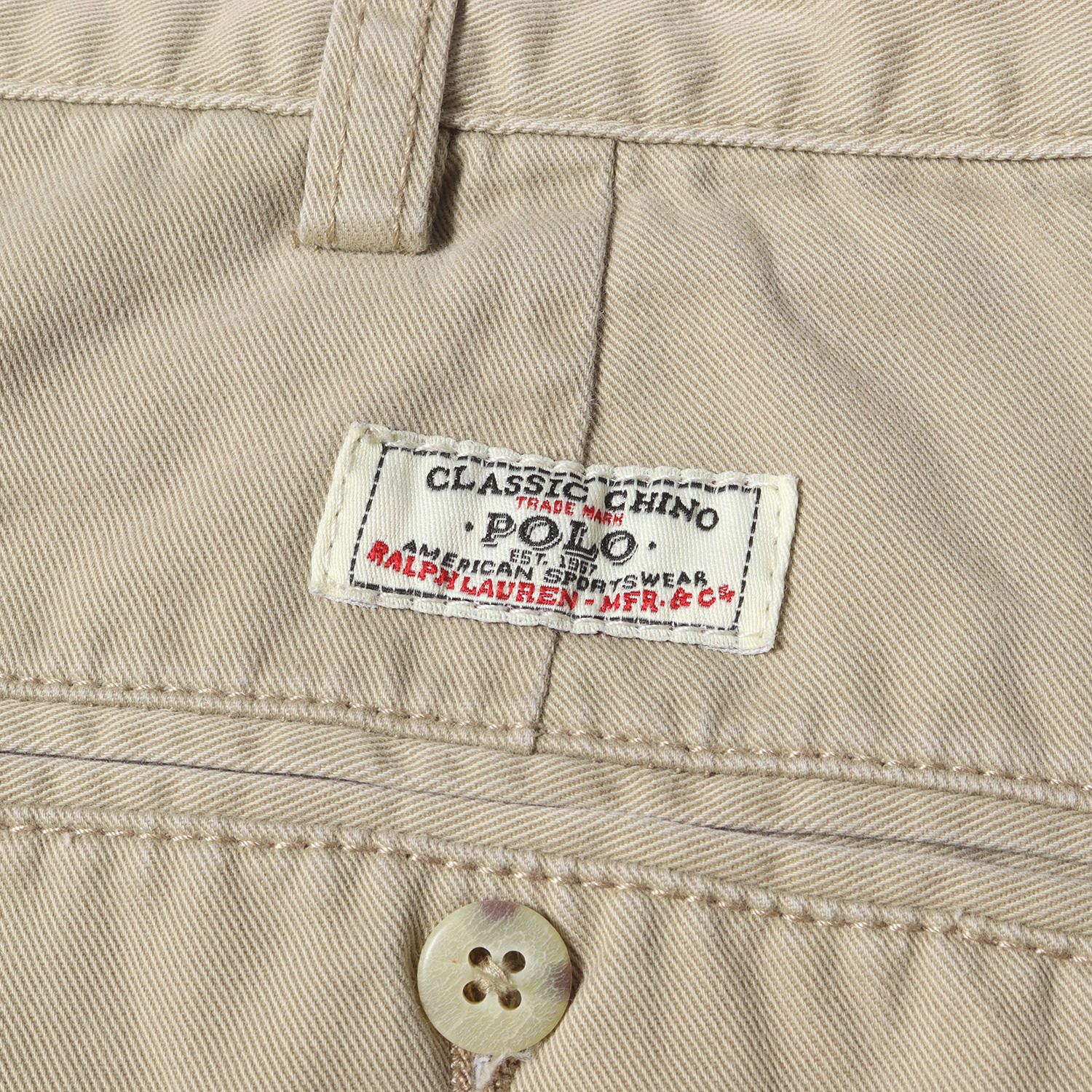 90sオールド ラルフローレンTYLER SHORTポロチノ ツータックショーツ POLO Ralph Lauren ポロ ラルフローレン パンツ サイズ:34