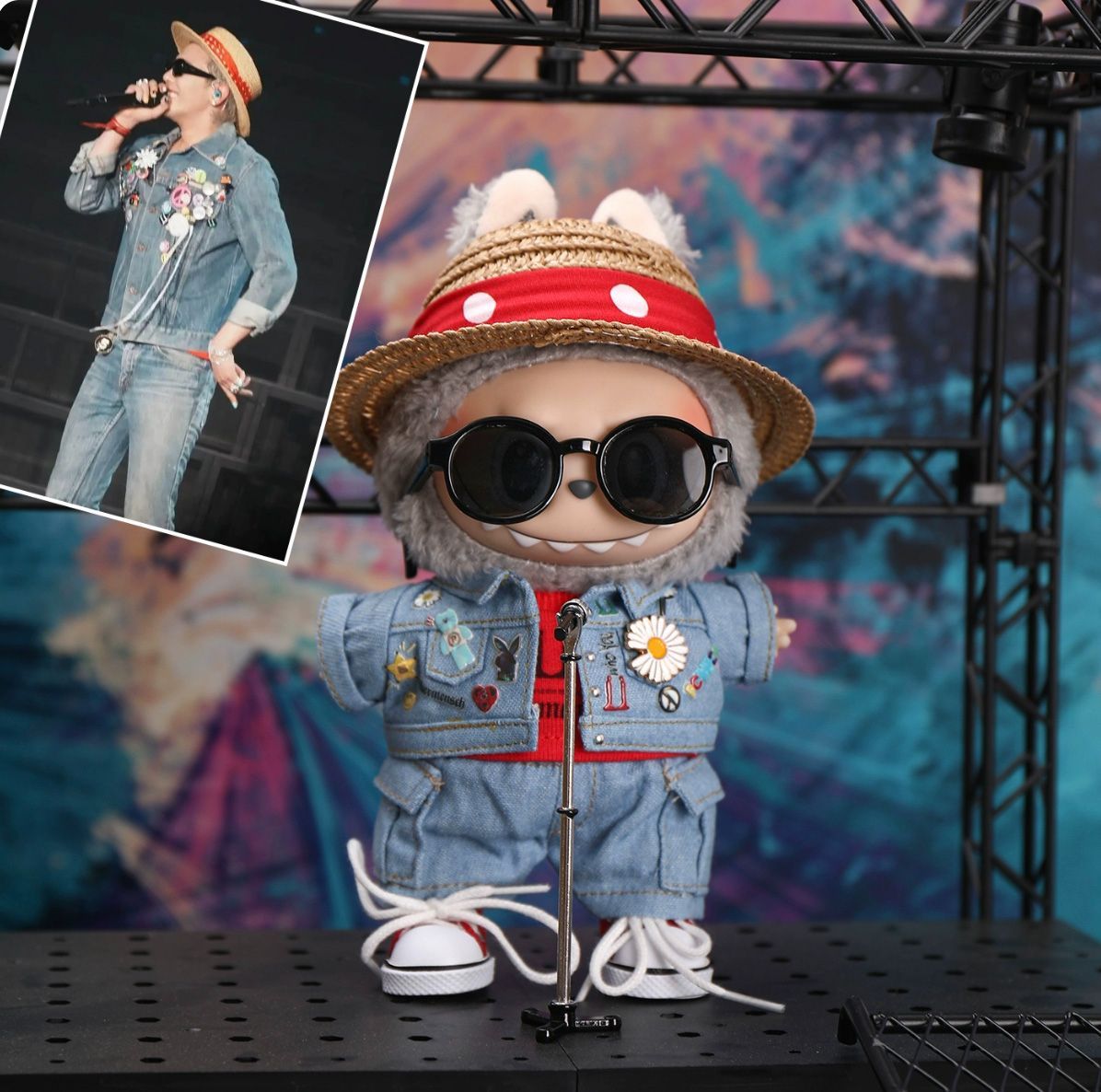 ❤️【Labubu】 BIGBANG G-DRAGONジヨン着用風 ぬいぐるみ服 15-17 / BIGBANG G-DRAGON 着用風 ぬいぐるみ服 001 labubu