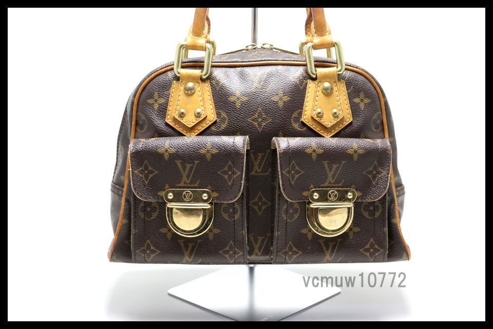 希少美中古□LOUIS VUITTON モノグラム マンハッタンPM レザー