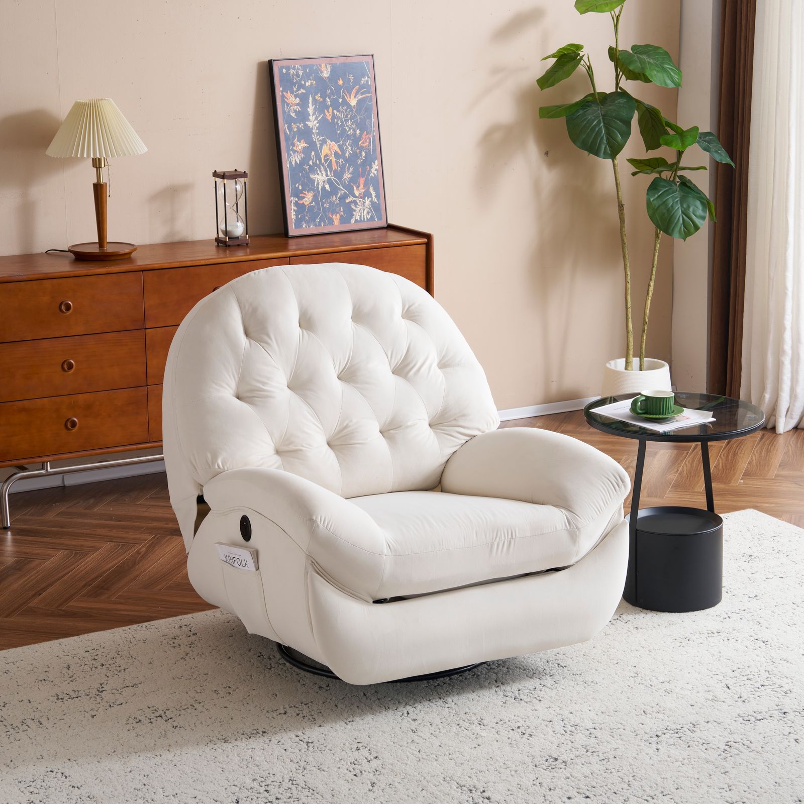 背もたれ調節105-165度