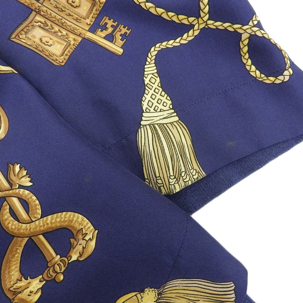 エルメス HERMES ツイルレーヌ ニット セーター シルク 切替え 長袖