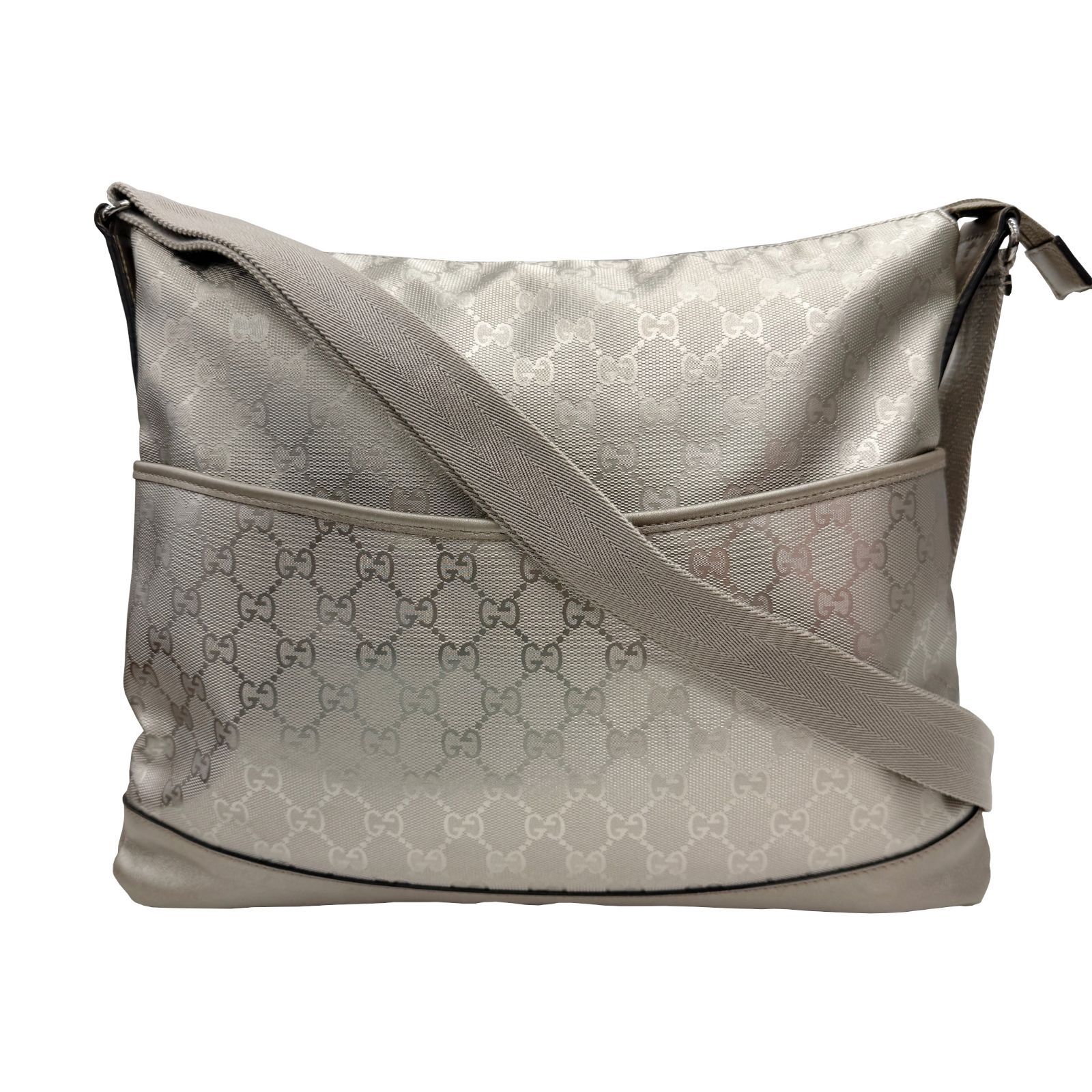 GUCCI グッチ GGインプリメ 374411 ショルダーバッグ シルバー 
