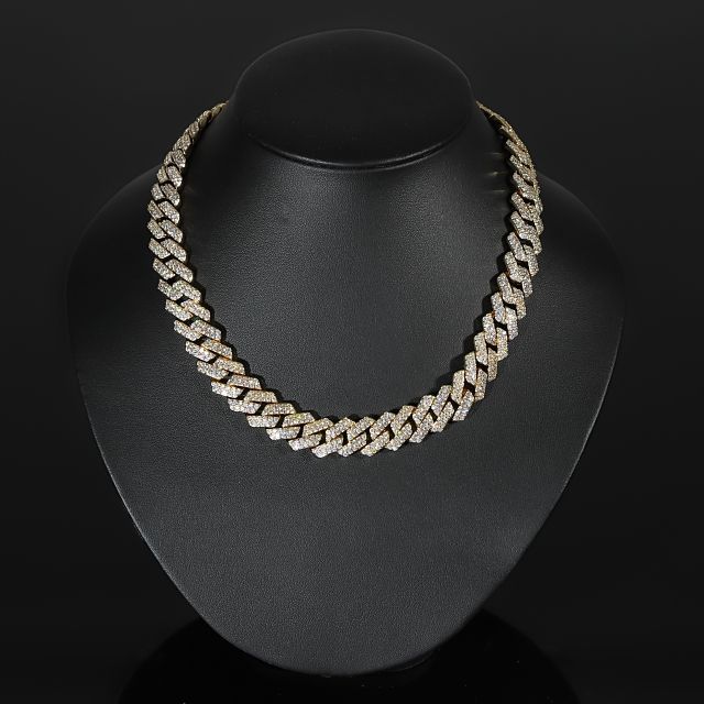 マイアミキューバンチェーン ネックレス 14mm 【45cm／50cm 