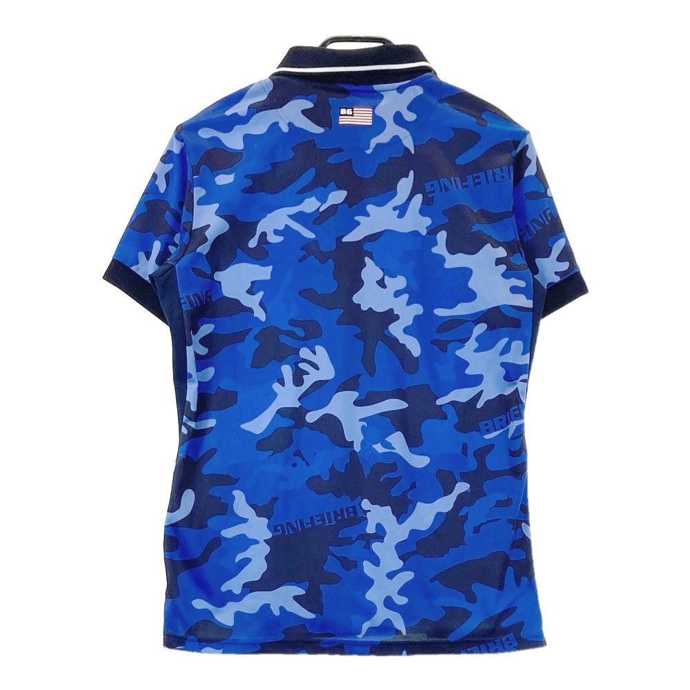 サイズ：M BRIEFING GOLF ブリーフィング 半袖ポロシャツ カモフラ