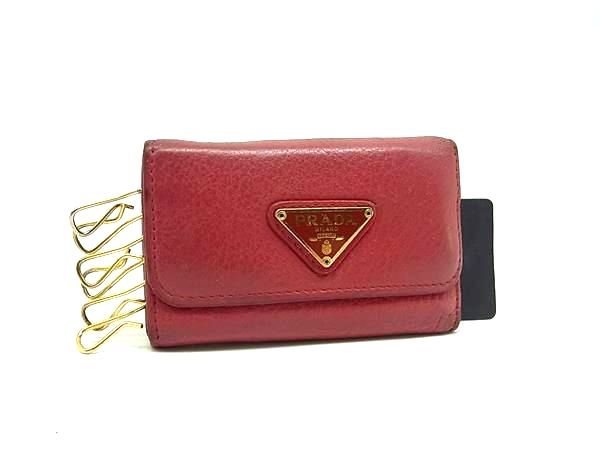 PRADA レザー 6連キーケース レッド PRADA (プラダ) 6連キーケース