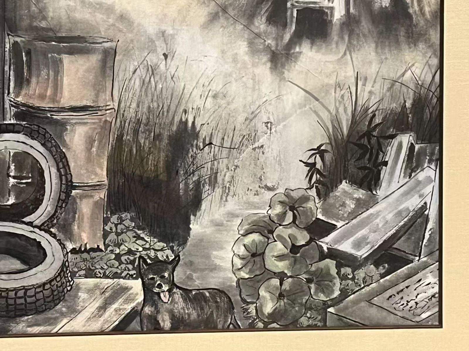 額 水墨画 日本画 風景画 額装 額入り 美術 芸術 壁掛け飾り
