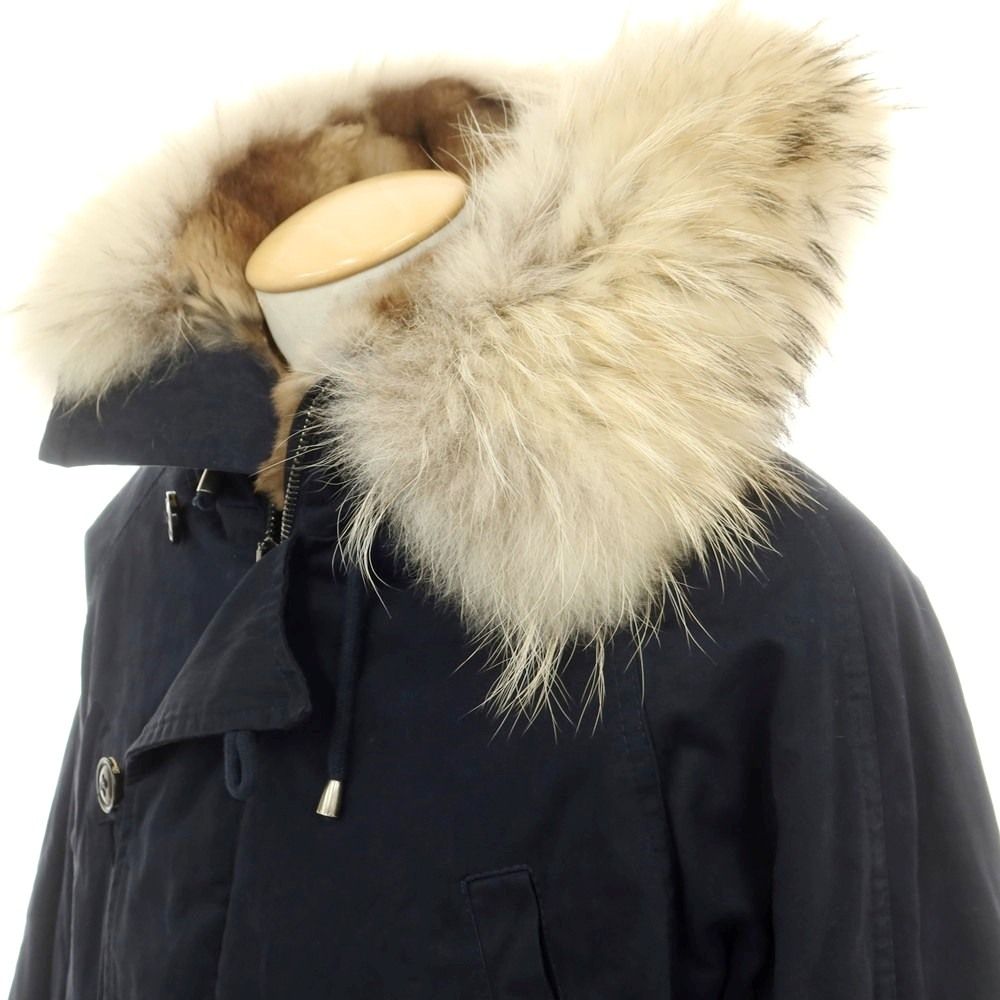 アウトレット ドルモア DRUMOHR コットンポリウレタン ミリタリーコート ネイビー サイズS メンズ