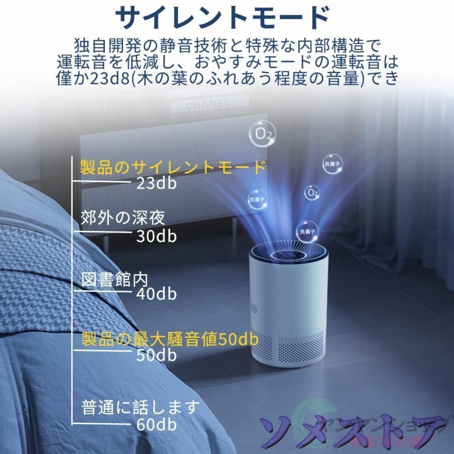 空気清浄機 ペット向け スマホ対応 花粉対策 強力浄化 45畳 コンパクト ホコリ ペットの毛 アレルギー 自動モード ペットモード 小型 静音 除菌 脱臭 BRIGHTFACE_UK