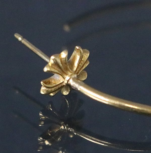 銀座店 クロムハーツ 22K クロスオン フープピアス 92166 - メルカリ