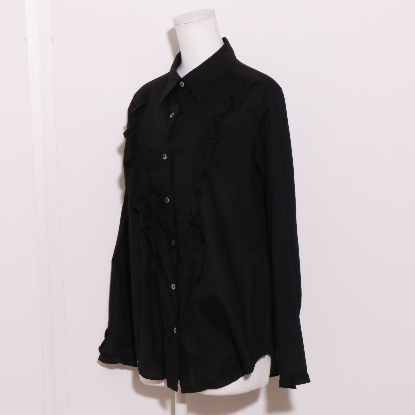 【美品】フォーティナインアベニュージュンコシマダ 長袖ブラウス フリル M ☆美品☆ 49AV.junko shimada フォーティーナインアベニュー