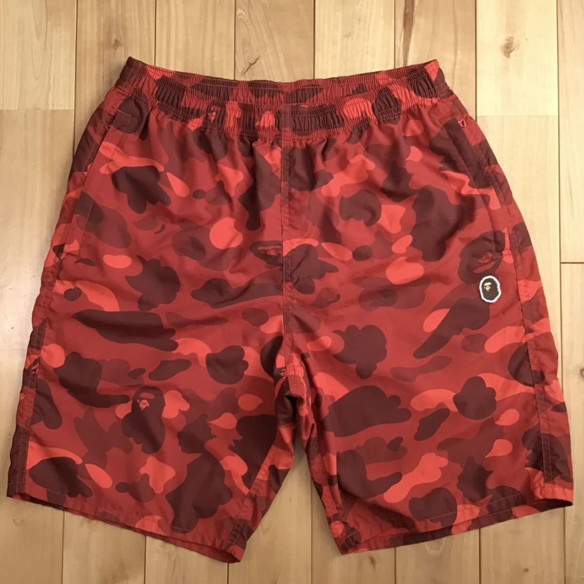 BAPE Red camo beach shorts Lサイズ a bathing ape エイプ ベイプ ア