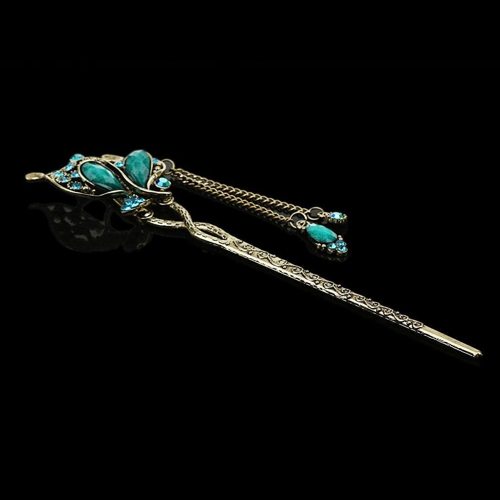  ノーブランド品 ヴィンテージ ラインストーン ボビーピン 髪飾り 花 ヘアピン かんざし 簪 お祭り 贈り物 和装小物 着物 セレモニードレス