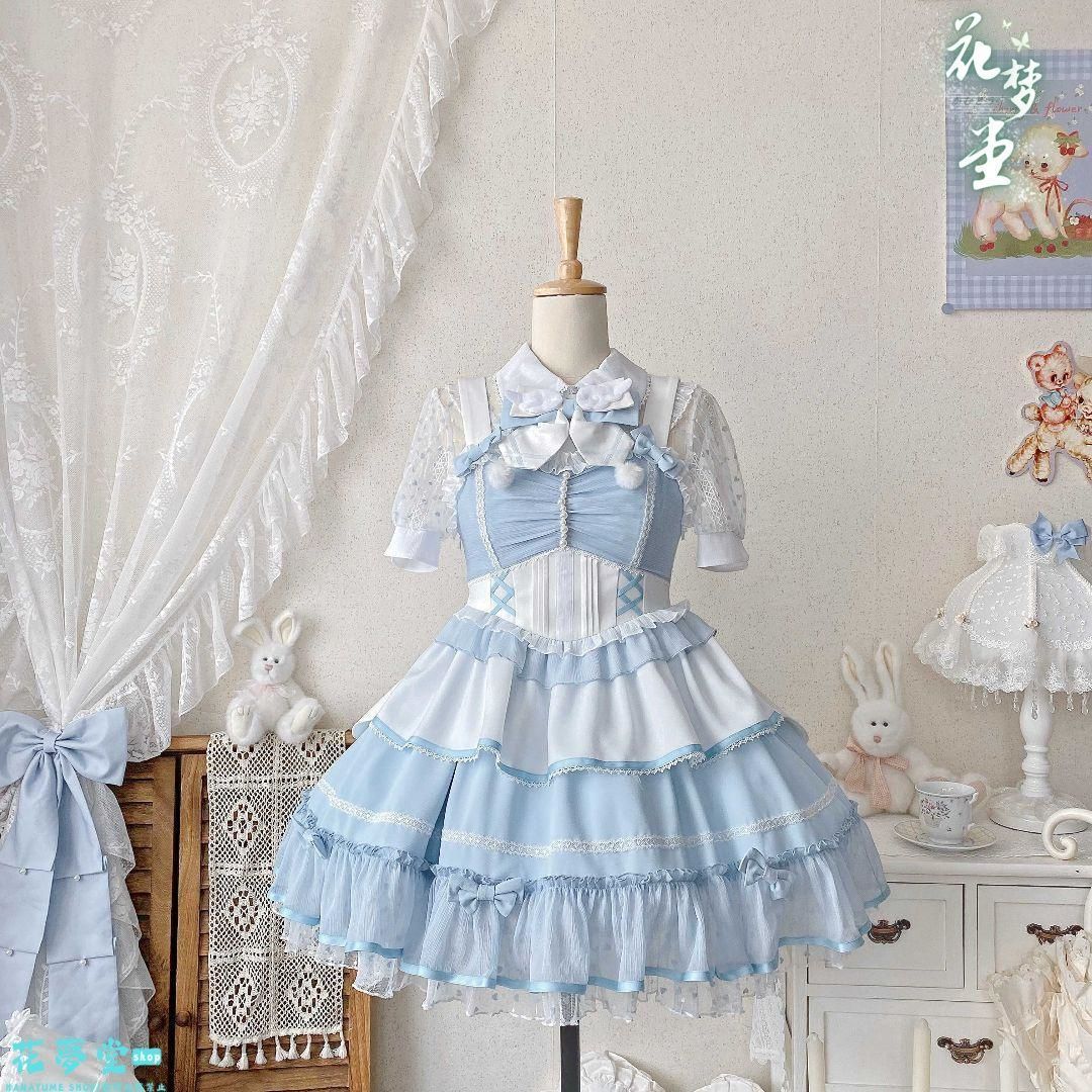 25年 ♥コスプレ ドレスロリータセット 仮装 オリジナル 洋服 ロリータ ワンピース 撮影会 舞台 イベント 原野空間-189